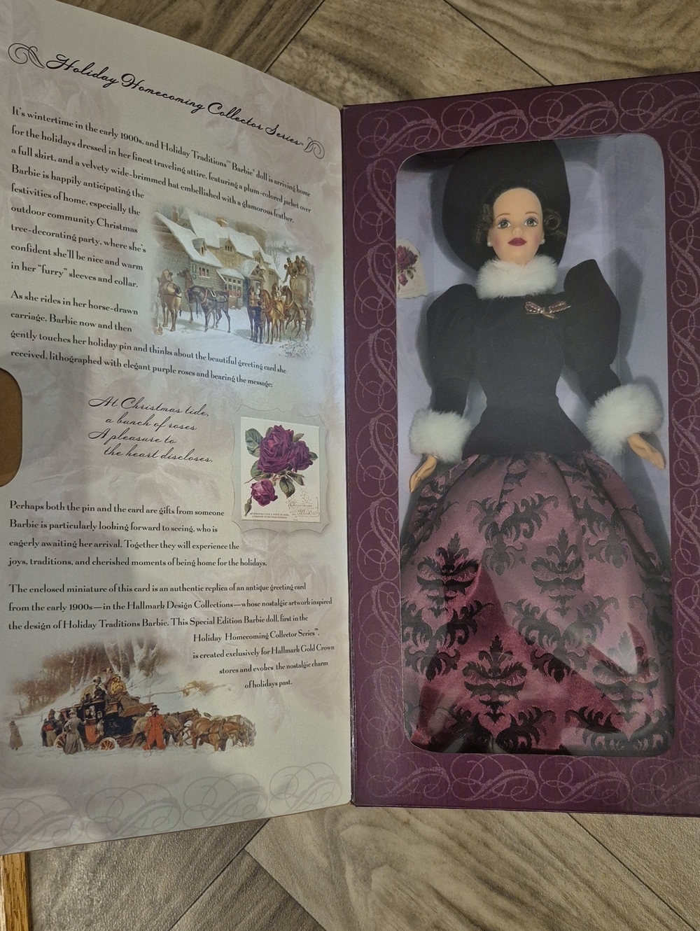 Barbie Purple and Black Vintage Holiday Doll